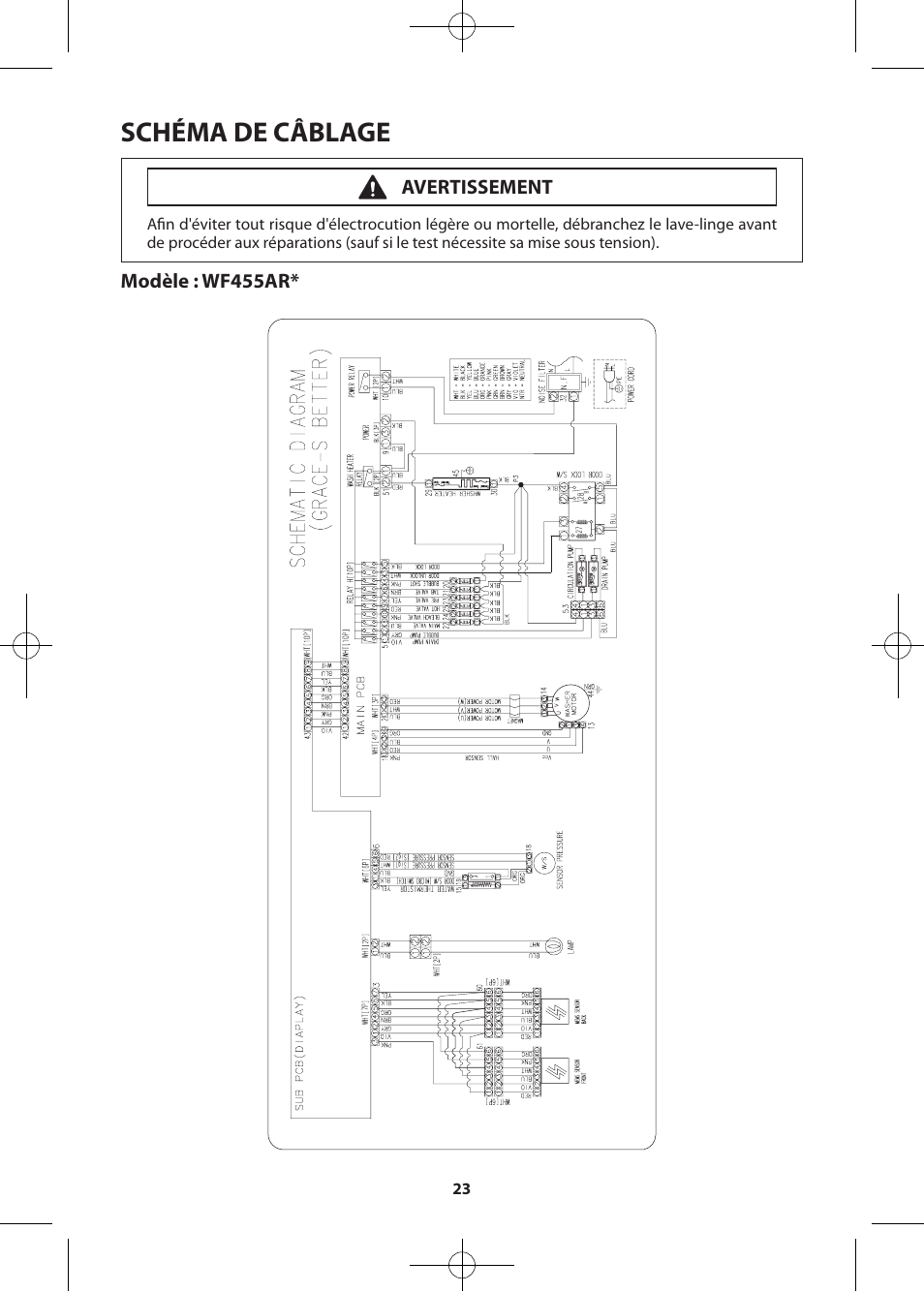 Schéma de câblage | Samsung WF455ARGSWR-A2 User Manual | Page 79 / 84