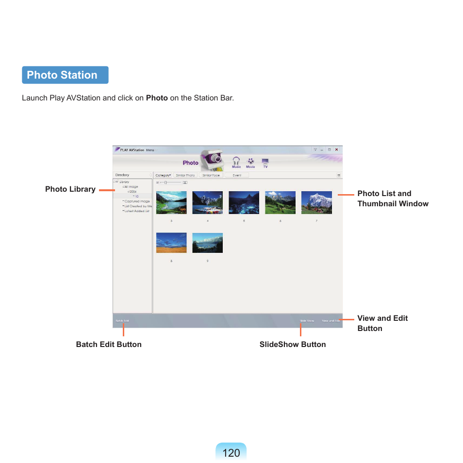 Photo station | Samsung NP-X22-K01-SEA User Manual | Page 121 / 200