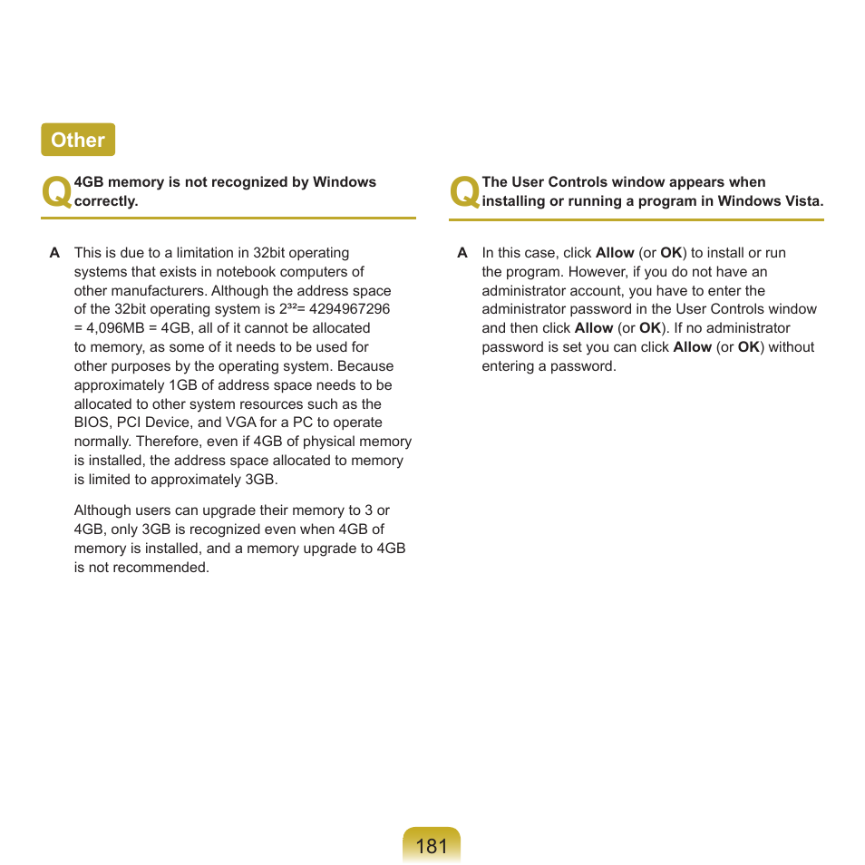 Other, 181 other | Samsung NP-X22-K01-SEA User Manual | Page 182 / 200