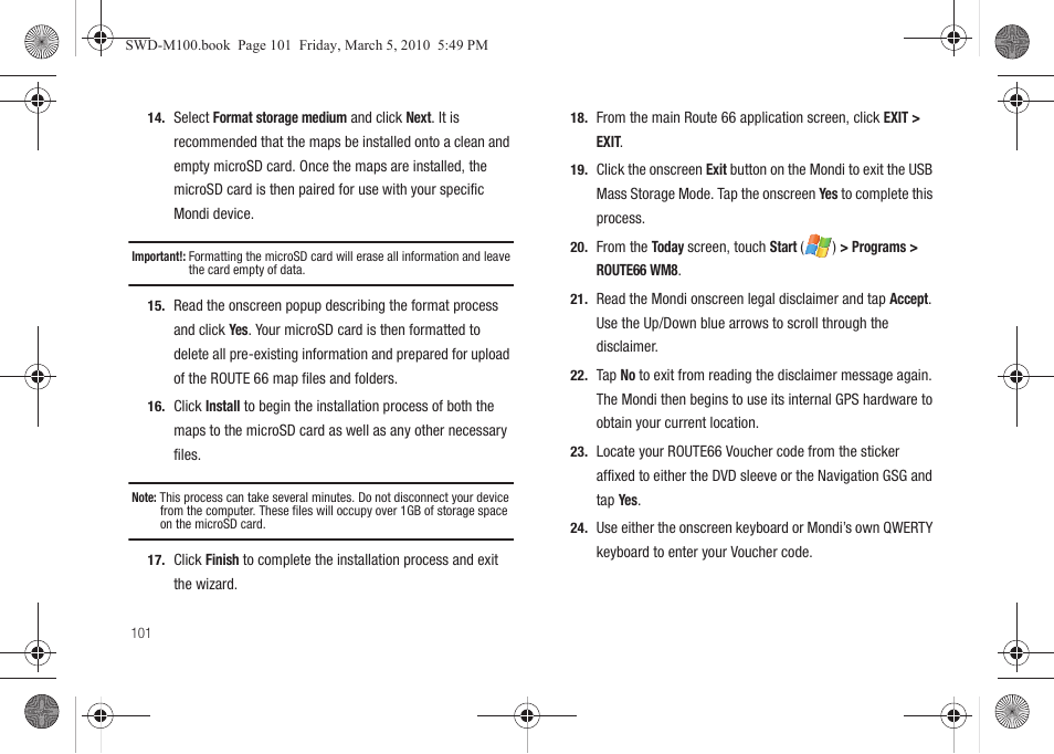 Samsung SWD-M100ZKECLW User Manual | Page 104 / 158