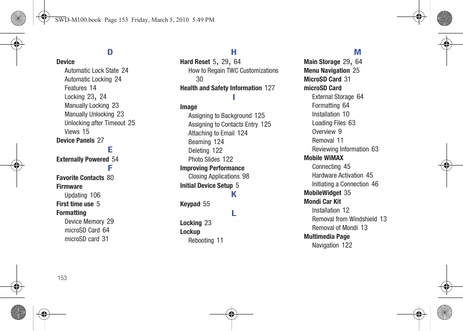 Samsung SWD-M100ZKECLW User Manual | Page 156 / 158