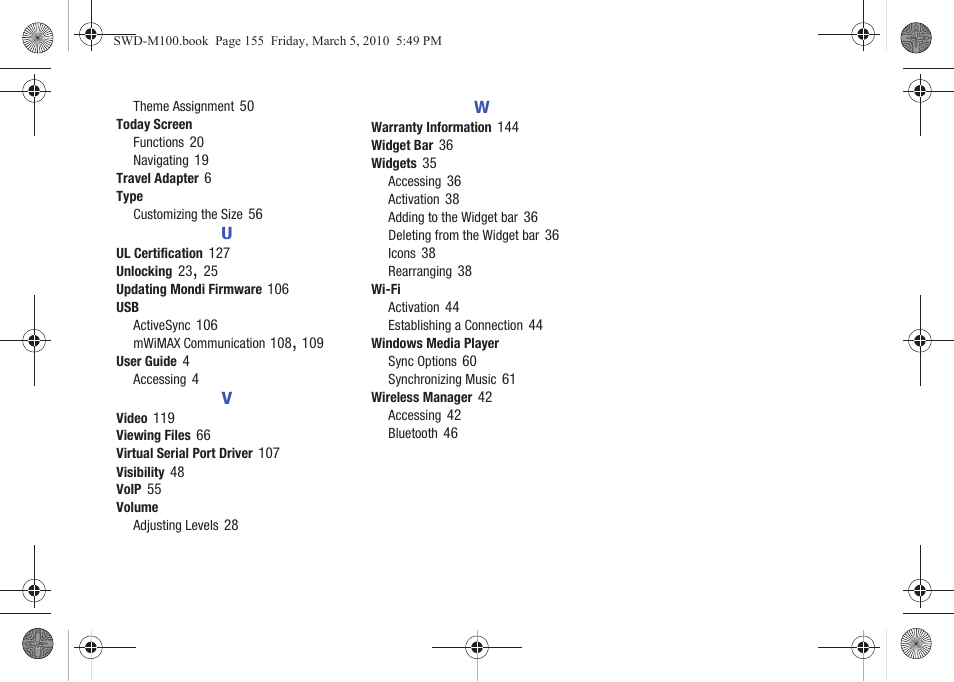Samsung SWD-M100ZKECLW User Manual | Page 158 / 158