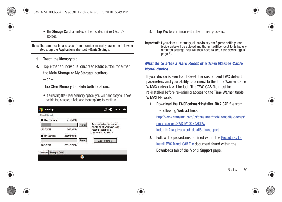 Samsung SWD-M100ZKECLW User Manual | Page 33 / 158