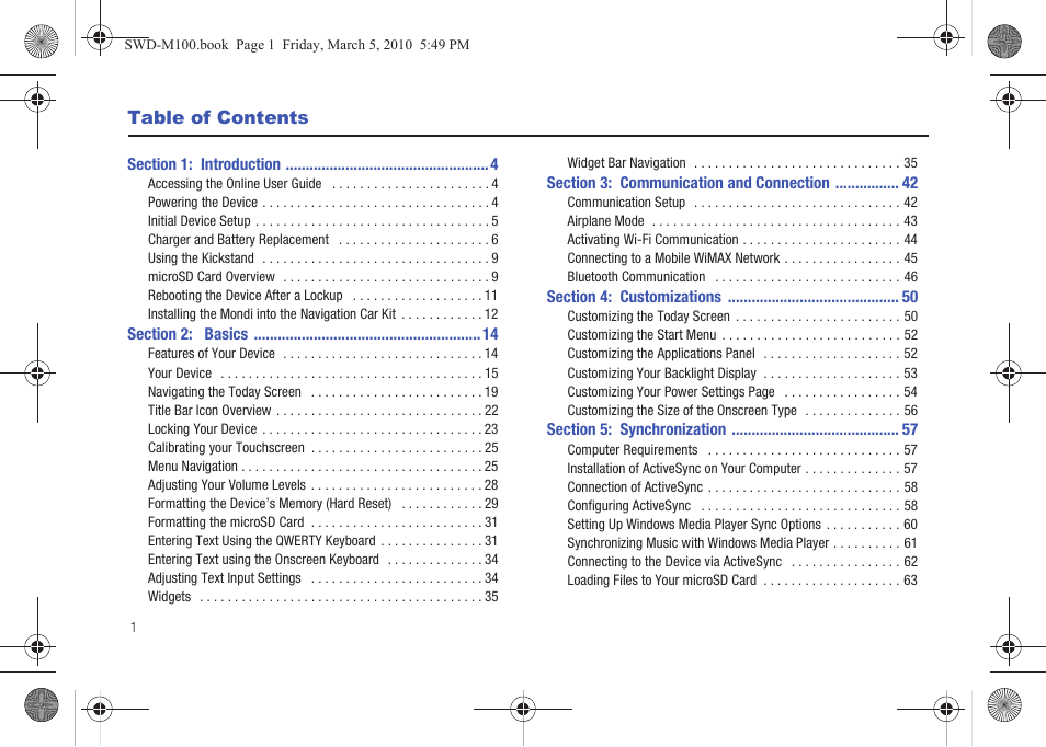 Samsung SWD-M100ZKECLW User Manual | Page 4 / 158