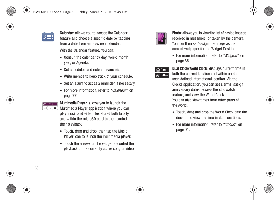 Samsung SWD-M100ZKECLW User Manual | Page 42 / 158