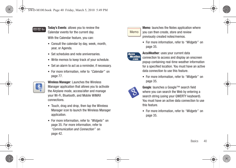 Samsung SWD-M100ZKECLW User Manual | Page 43 / 158