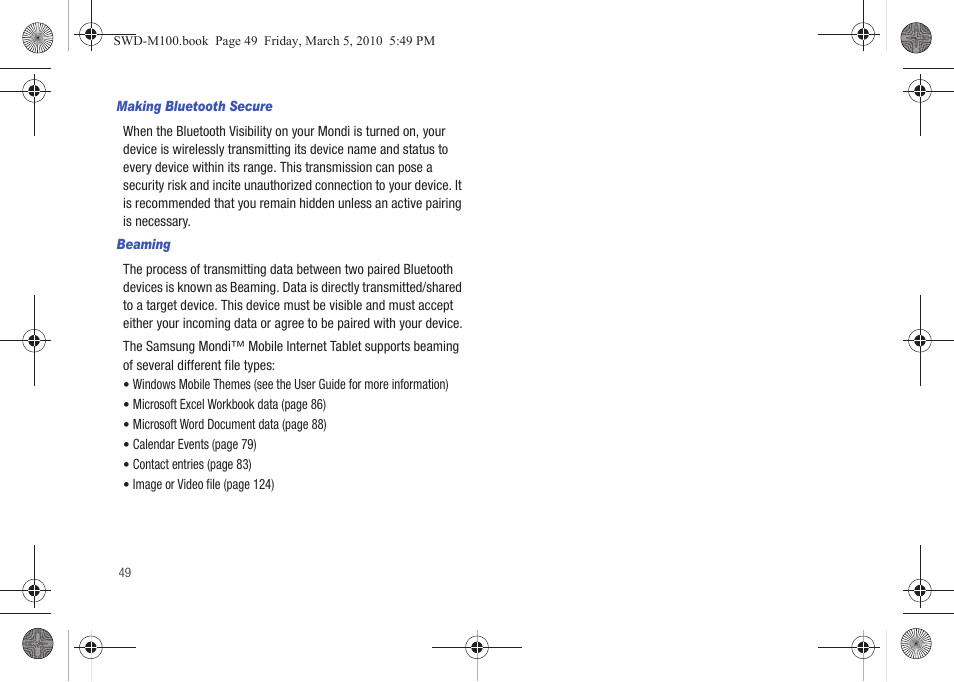 Samsung SWD-M100ZKECLW User Manual | Page 52 / 158