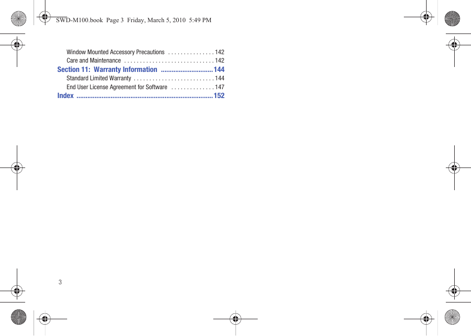 Samsung SWD-M100ZKECLW User Manual | Page 6 / 158