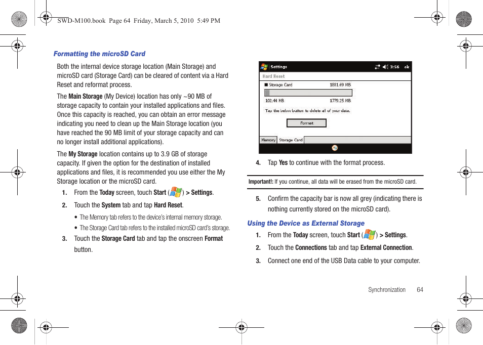 Samsung SWD-M100ZKECLW User Manual | Page 67 / 158