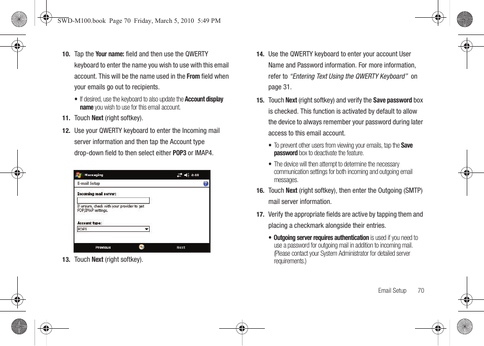 Samsung SWD-M100ZKECLW User Manual | Page 73 / 158