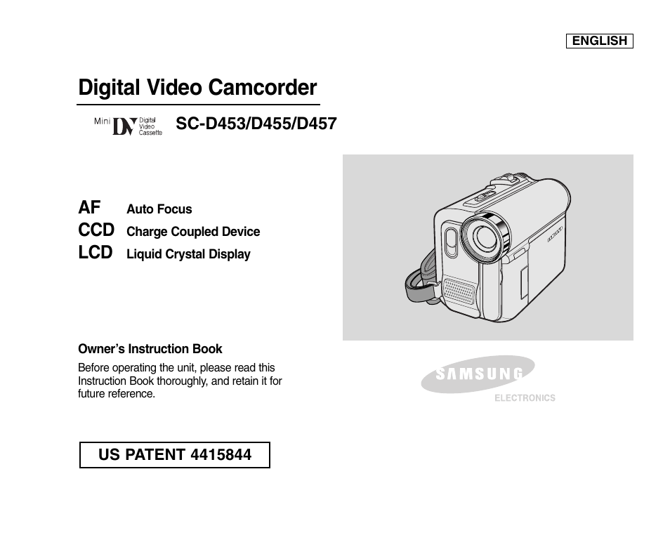 Samsung SC-D453-XAA User Manual | 124 pages