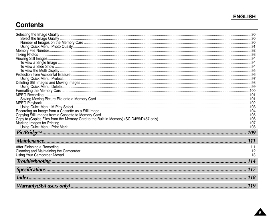 Samsung SC-D453-XAA User Manual | Page 9 / 124