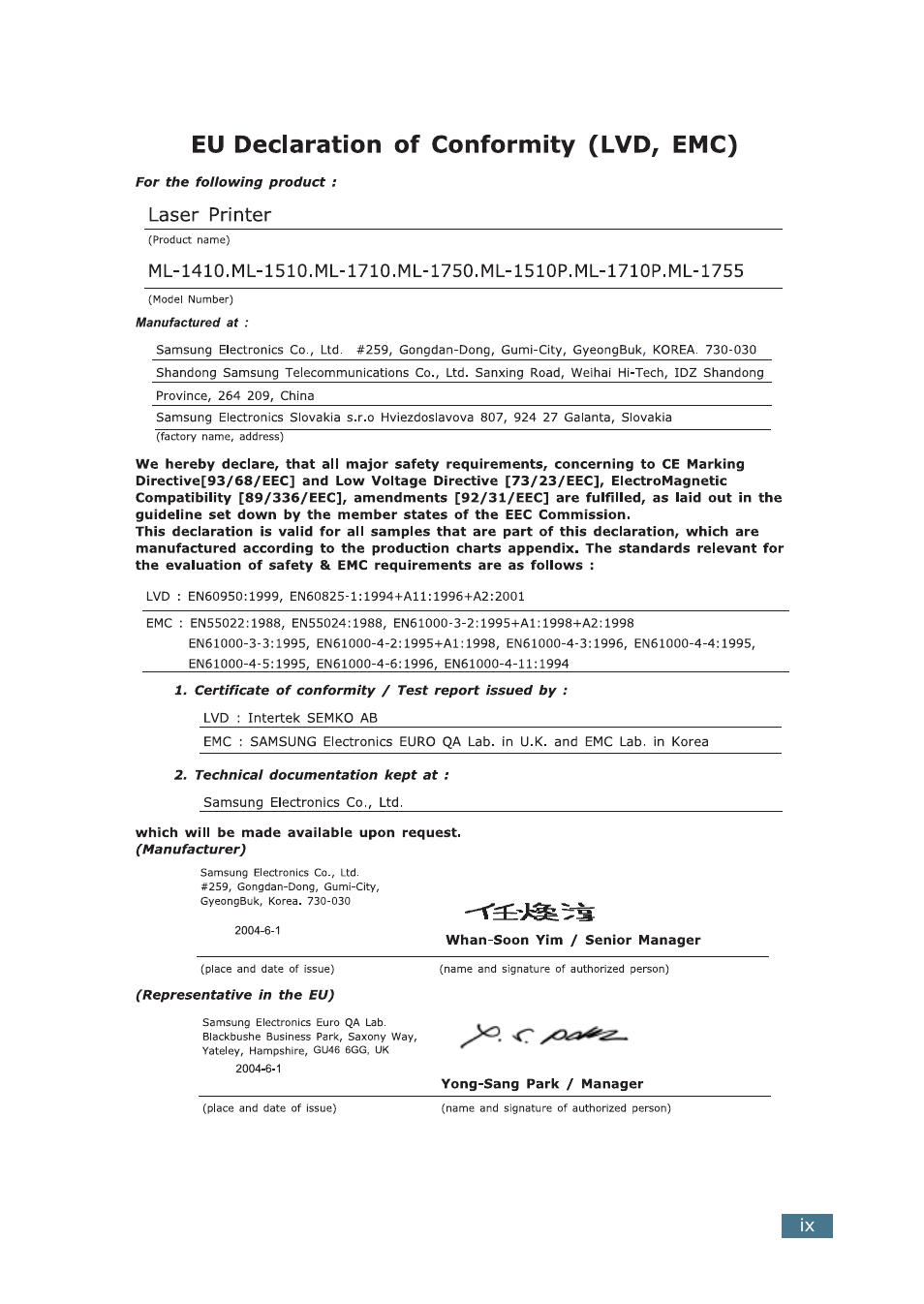Samsung ML-1710-XAA User Manual | Page 10 / 138