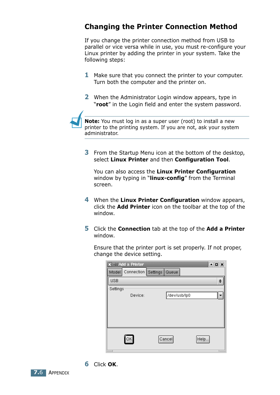 Changing the printer connection method | Samsung ML-1710-XAA User Manual | Page 123 / 138