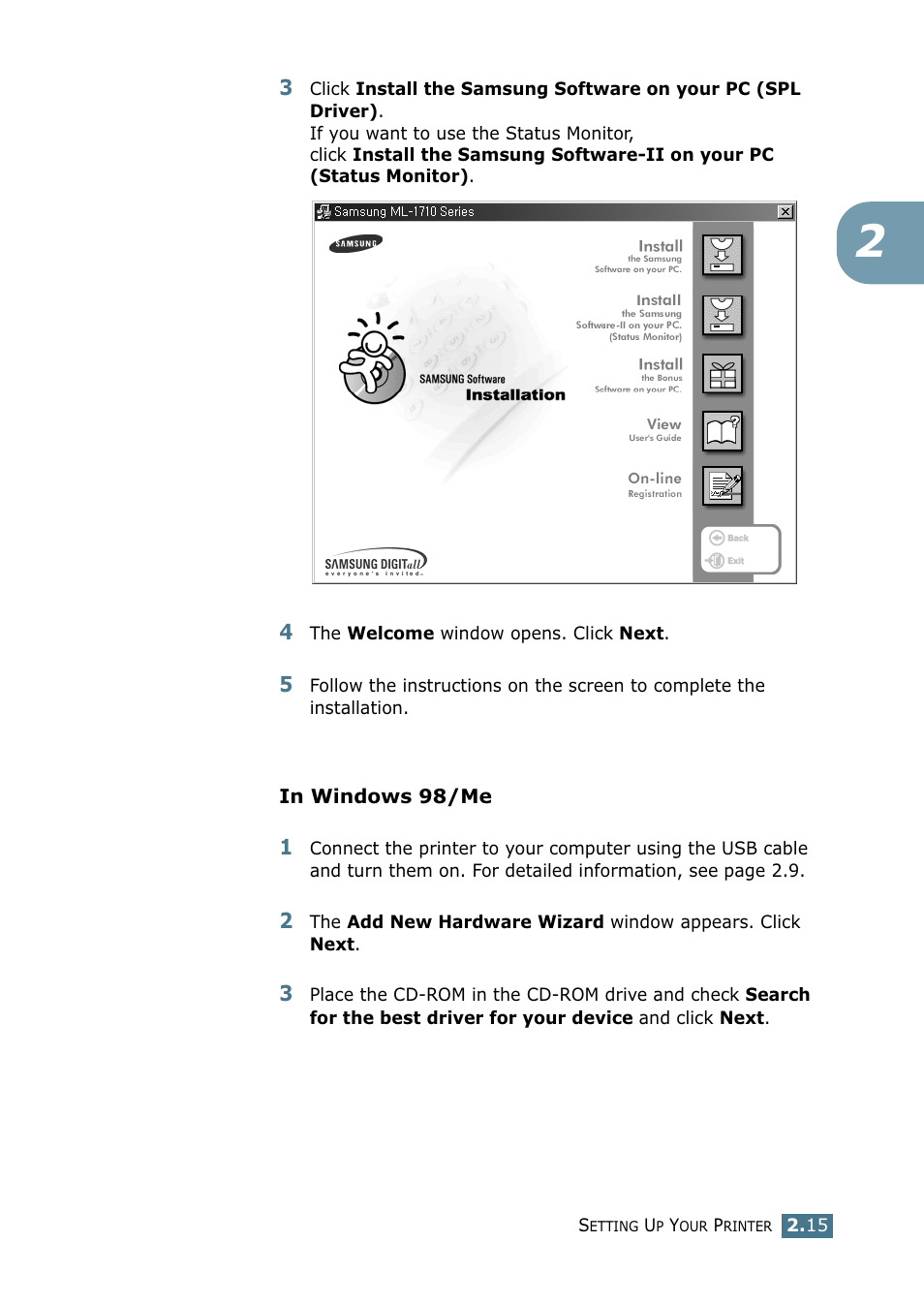 Samsung ML-1710-XAA User Manual | Page 34 / 138