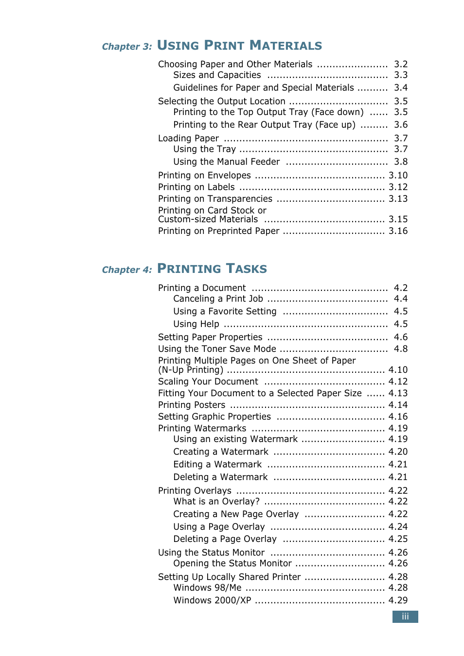 Samsung ML-1710-XAA User Manual | Page 4 / 138
