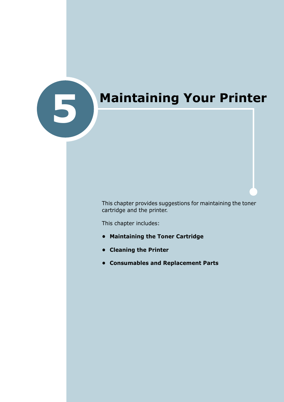 Maintaining your printer, Chapter 5, Aintaining | Rinter | Samsung ML-1710-XAA User Manual | Page 86 / 138