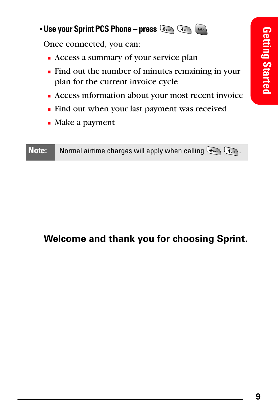 Getting started | Samsung SPH-A760DSSXAR User Manual | Page 17 / 85
