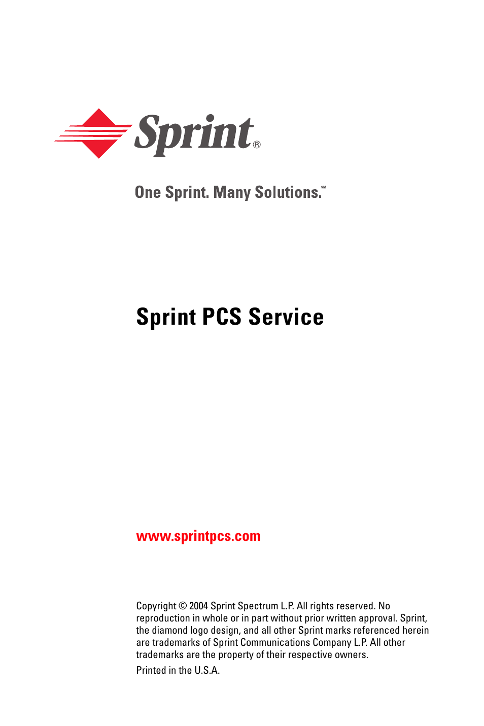 Sprint pcs service | Samsung SPH-A760DSSXAR User Manual | Page 2 / 85