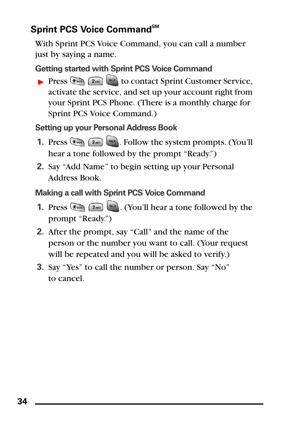 Sprint pcs voice commandsm, Sprint pcs voice command | Samsung SPH-A760DSSXAR User Manual | Page 42 / 85