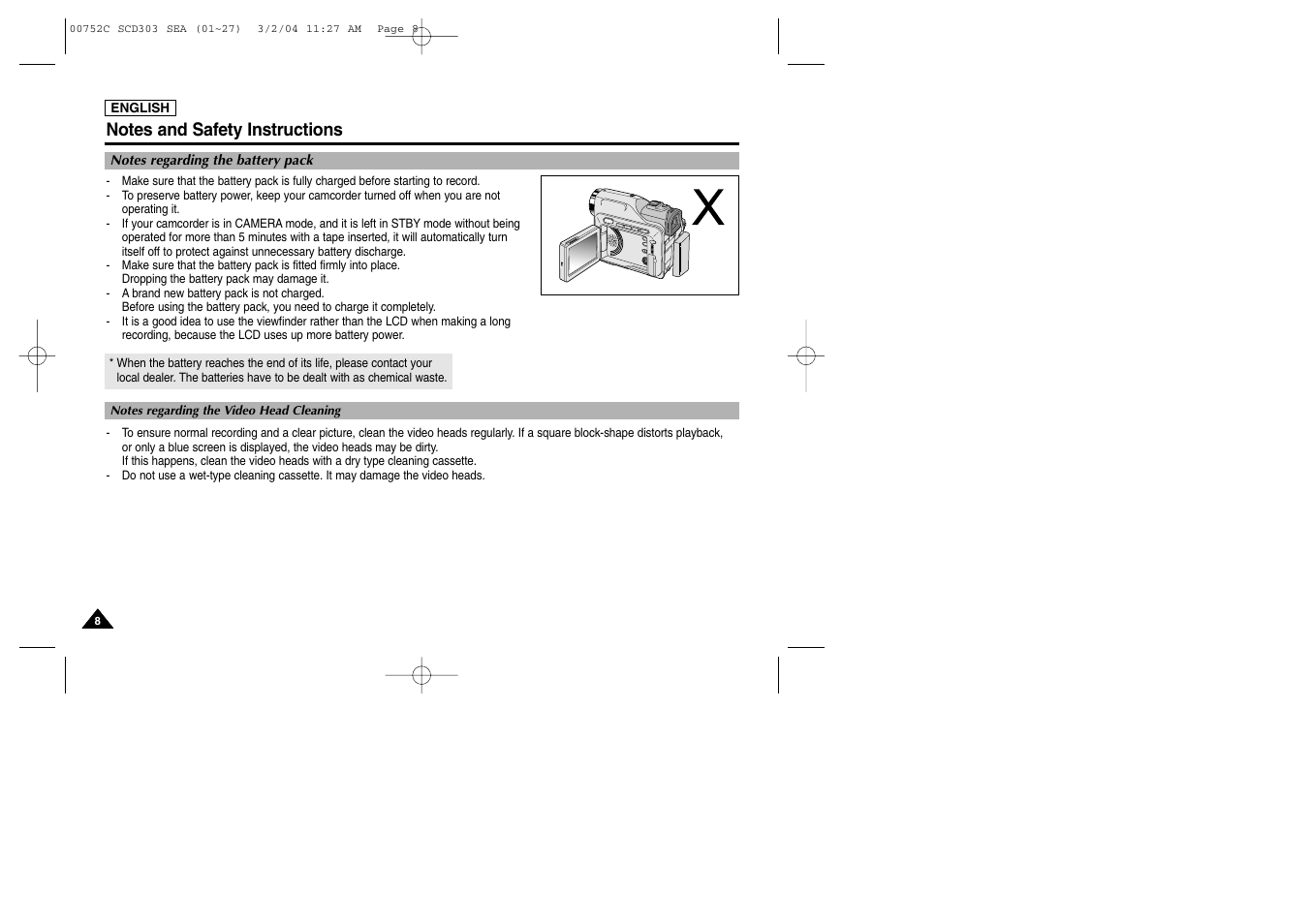 Samsung SC-D303-XAC User Manual | Page 12 / 111