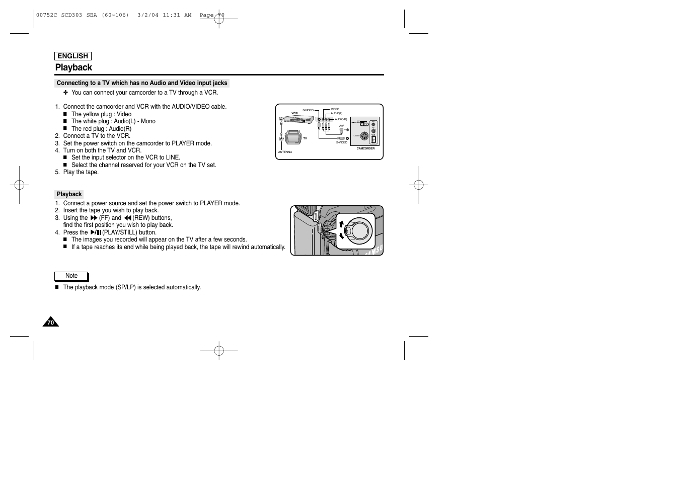 Playback | Samsung SC-D303-XAC User Manual | Page 74 / 111