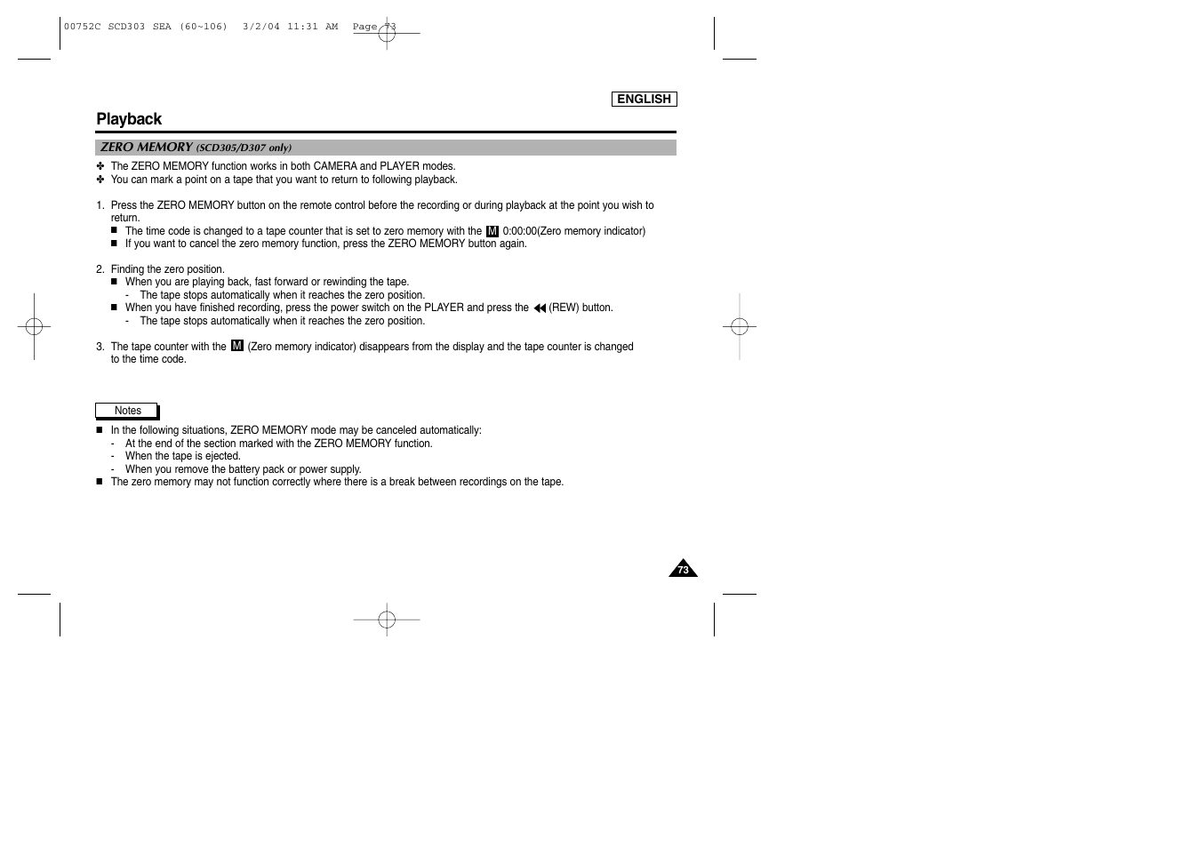 Playback | Samsung SC-D303-XAC User Manual | Page 77 / 111