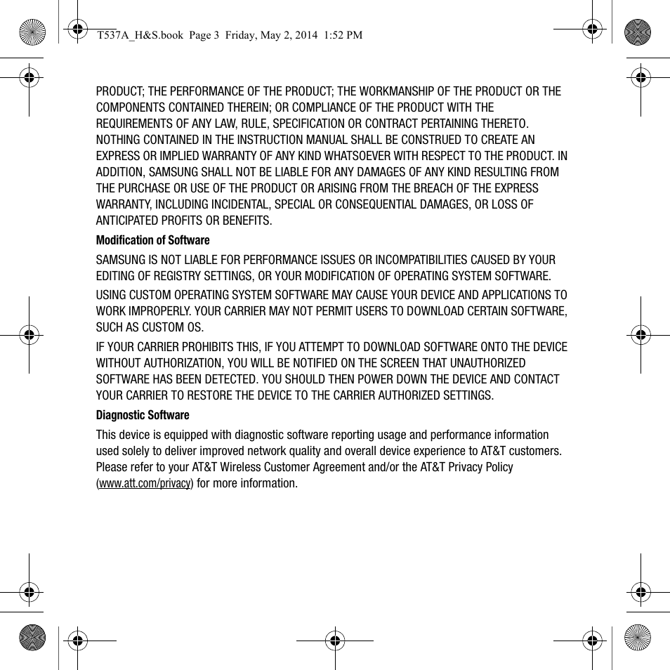 Samsung SM-T537AYKAATT User Manual | Page 3 / 43