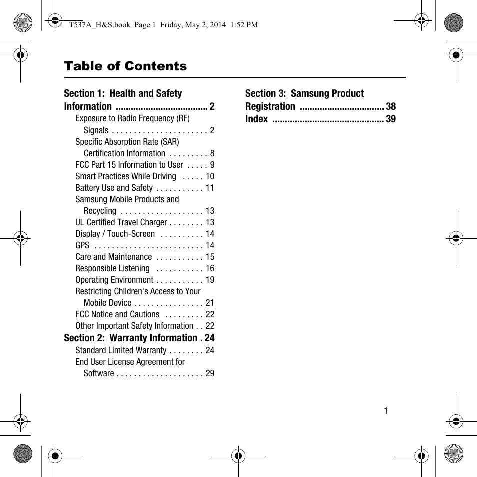 Samsung SM-T537AYKAATT User Manual | Page 5 / 43