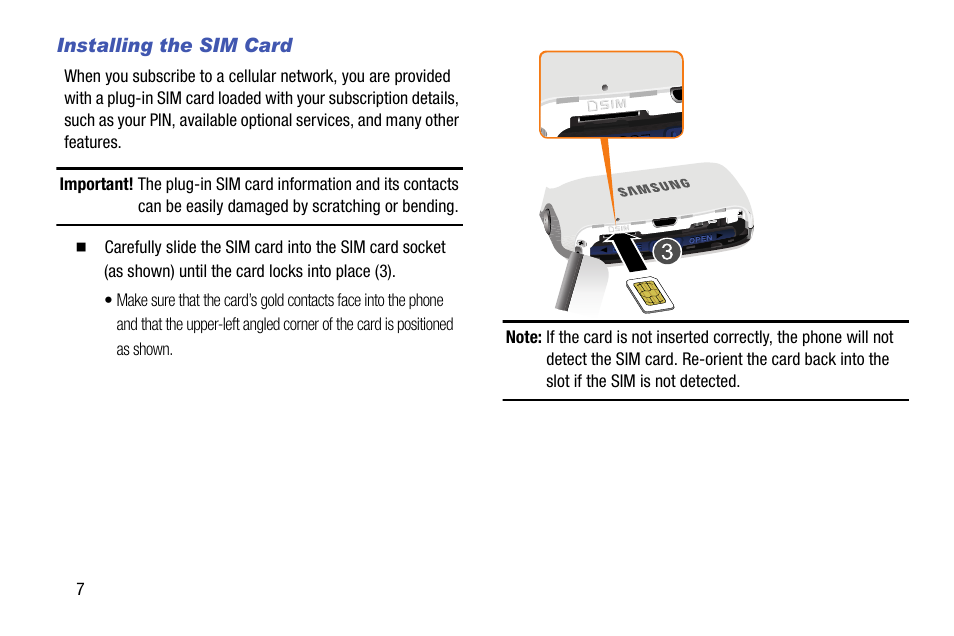 Installing the sim card | Samsung SM-C105AZWAATT User Manual | Page 14 / 230