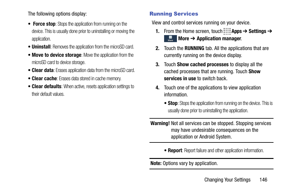 Running services | Samsung SM-C105AZWAATT User Manual | Page 153 / 230