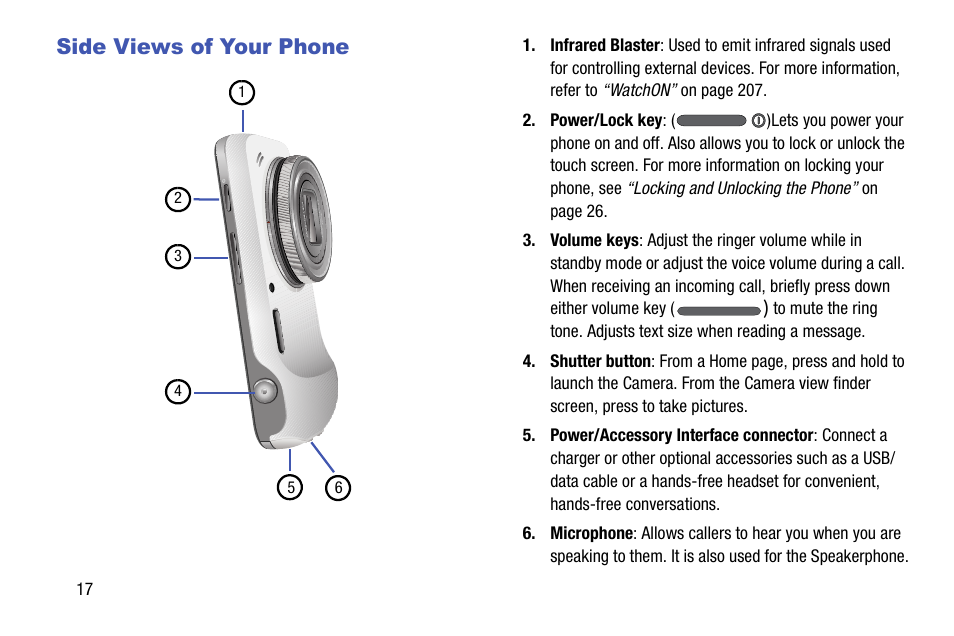 Side views of your phone | Samsung SM-C105AZWAATT User Manual | Page 24 / 230