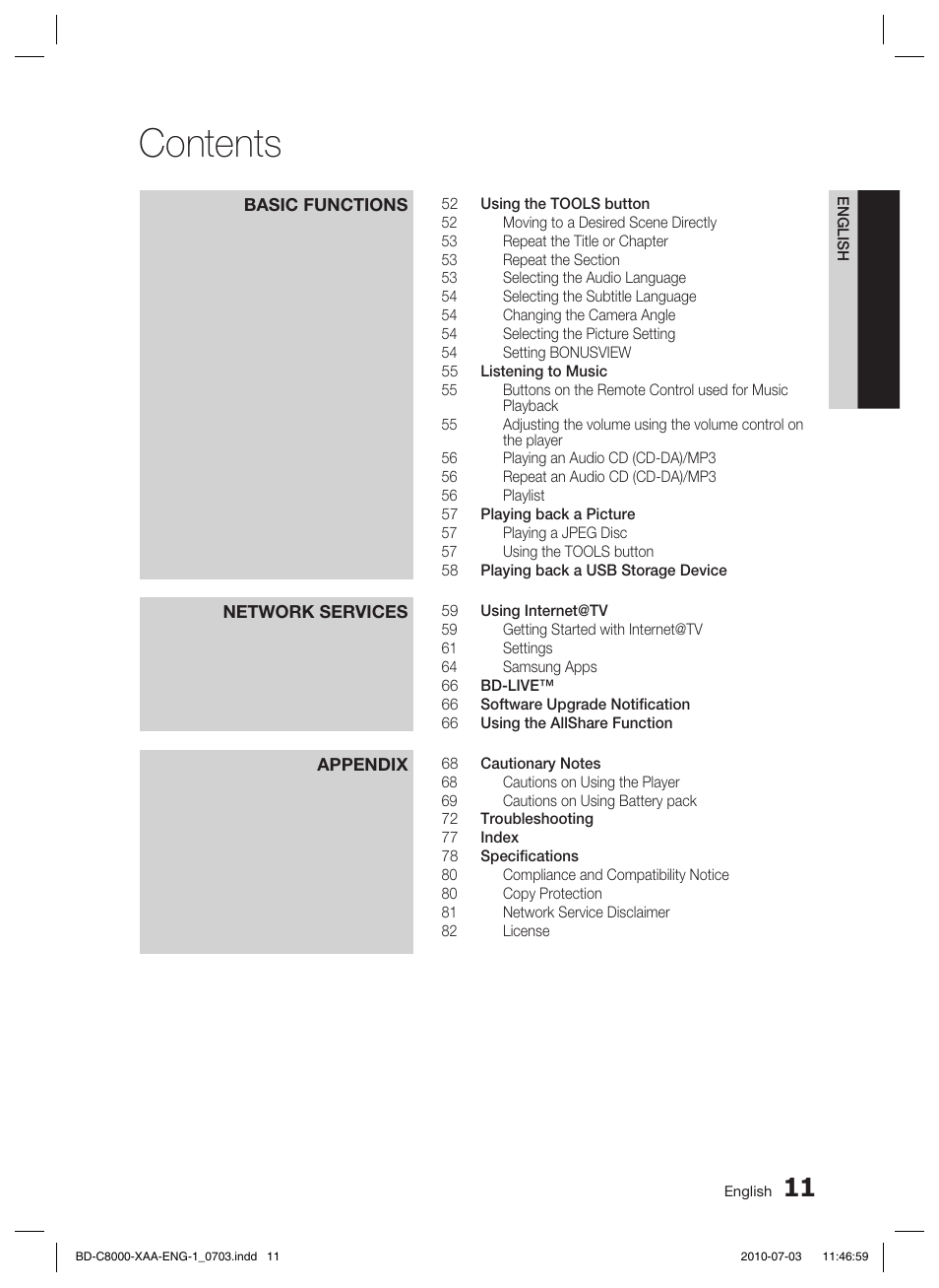 Samsung BD-C8000-XAA User Manual | Page 11 / 85
