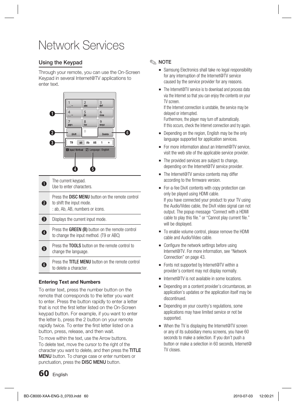 Network services | Samsung BD-C8000-XAA User Manual | Page 60 / 85