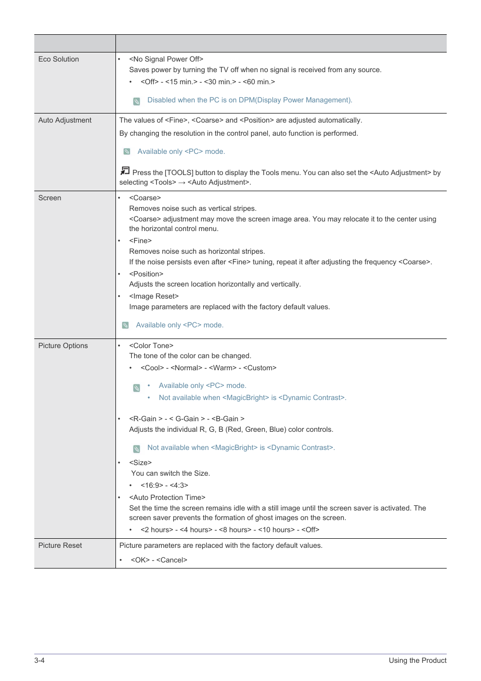Samsung LS24F9NSM-ZA User Manual | Page 34 / 76