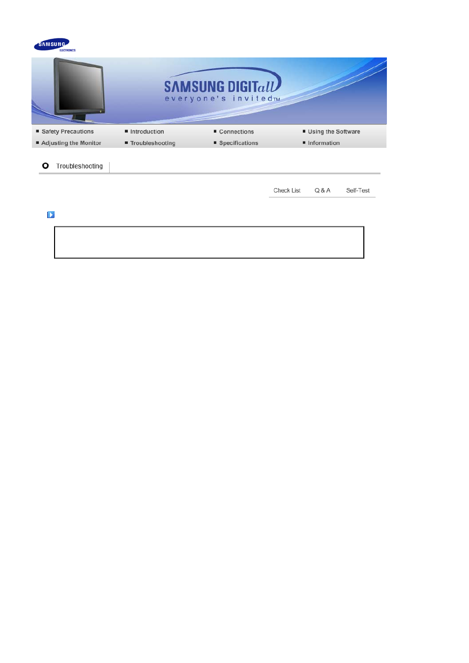 Trobleshooting, Check list, Self-test | Samsung LS17MEBSBD-XAA User Manual | Page 59 / 84
