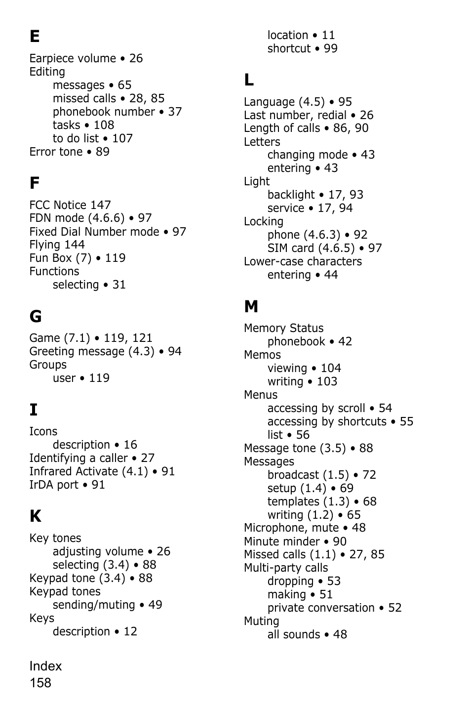 Samsung SGH-E105CSATMB User Manual | Page 161 / 165