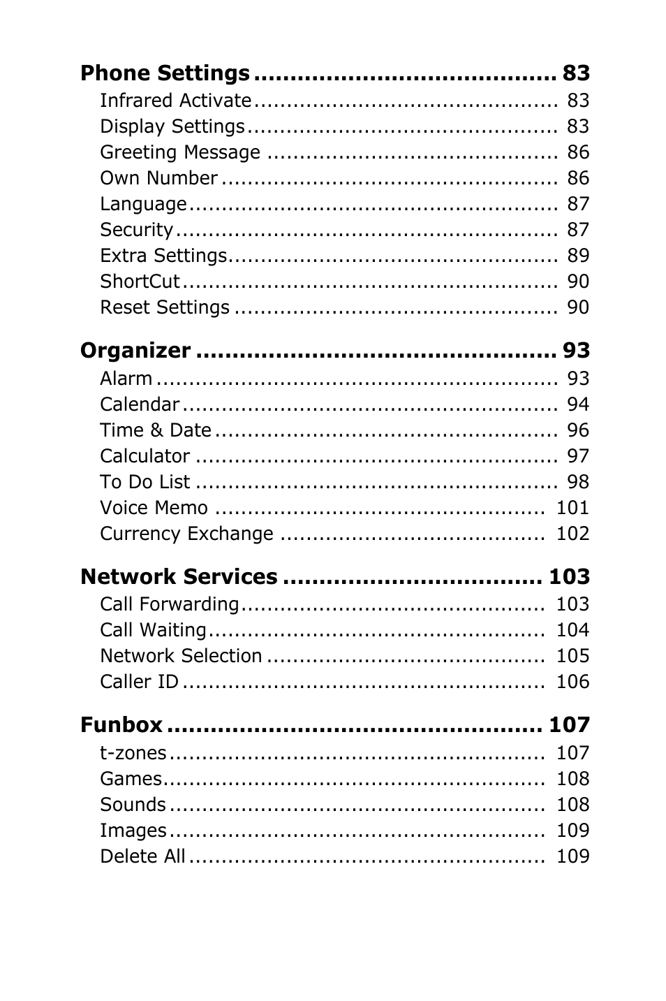 Samsung SGH-E105CSATMB User Manual | Page 7 / 165