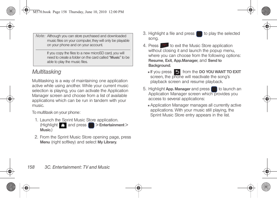 Multitasking | Samsung SPH-M570ZKASPR User Manual | Page 170 / 211