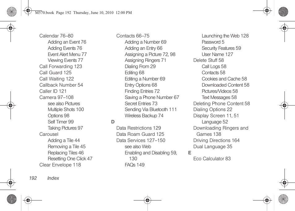 Samsung SPH-M570ZKASPR User Manual | Page 204 / 211