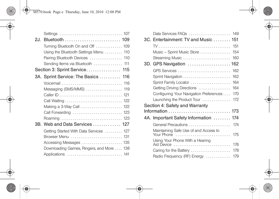 Samsung SPH-M570ZKASPR User Manual | Page 5 / 211