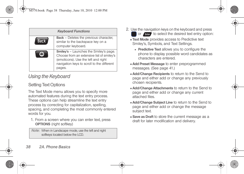 Using the keyboard | Samsung SPH-M570ZKASPR User Manual | Page 50 / 211