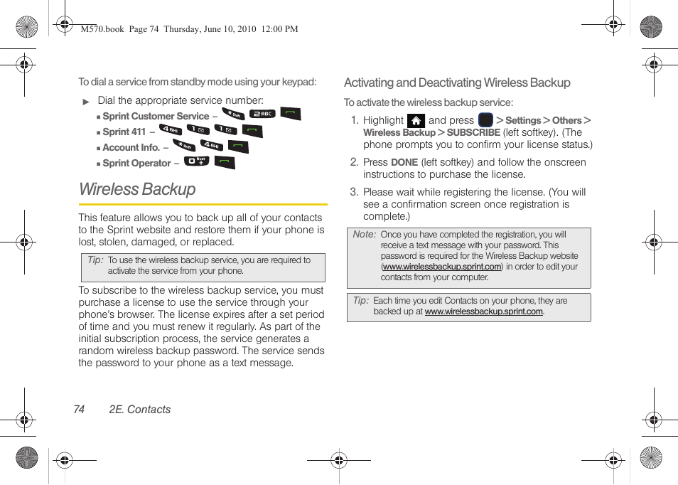 Wireless backup | Samsung SPH-M570ZKASPR User Manual | Page 86 / 211