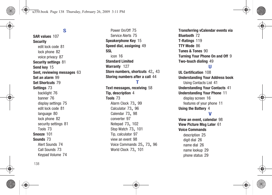 Samsung SCH-U350MAAVZW User Manual | Page 142 / 143