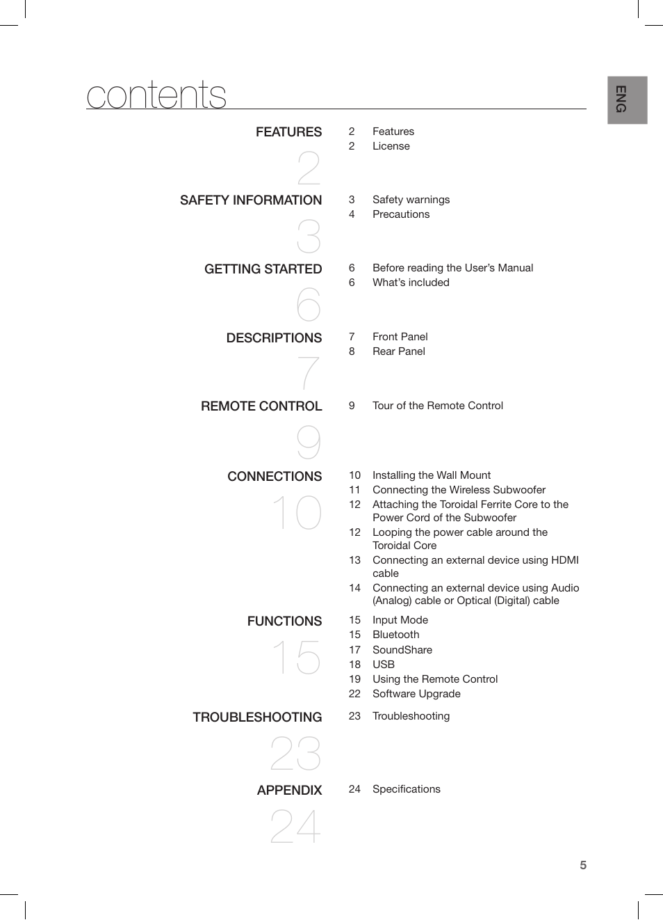 Samsung HW-FM55C-ZA User Manual | Page 5 / 26