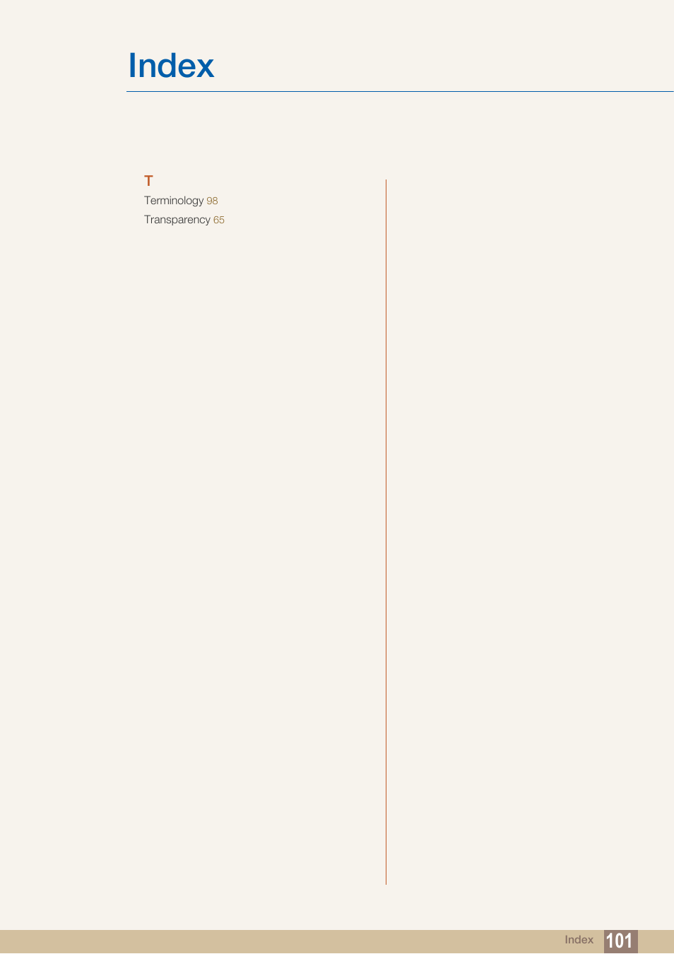 Index | Samsung LU28D590DS-ZA User Manual | Page 101 / 101
