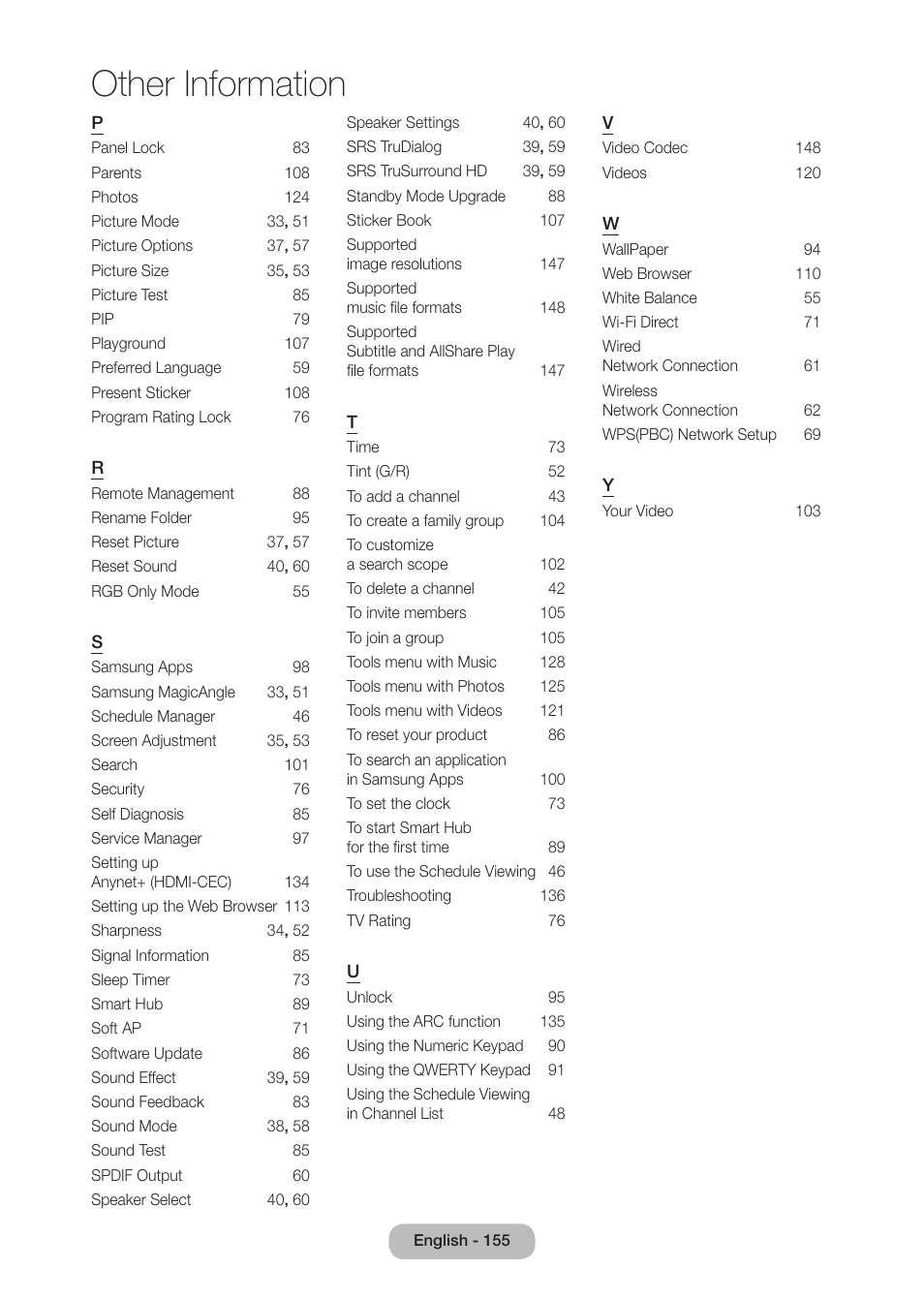 Other information | Samsung LT27B750NDX-ZA User Manual | Page 155 / 156