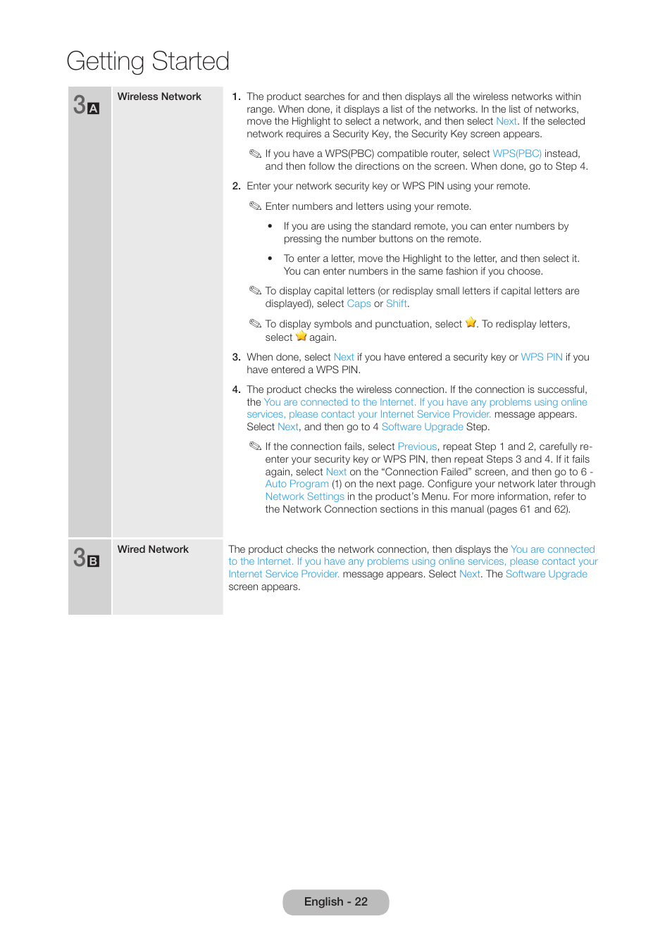 Getting started | Samsung LT27B750NDX-ZA User Manual | Page 22 / 156