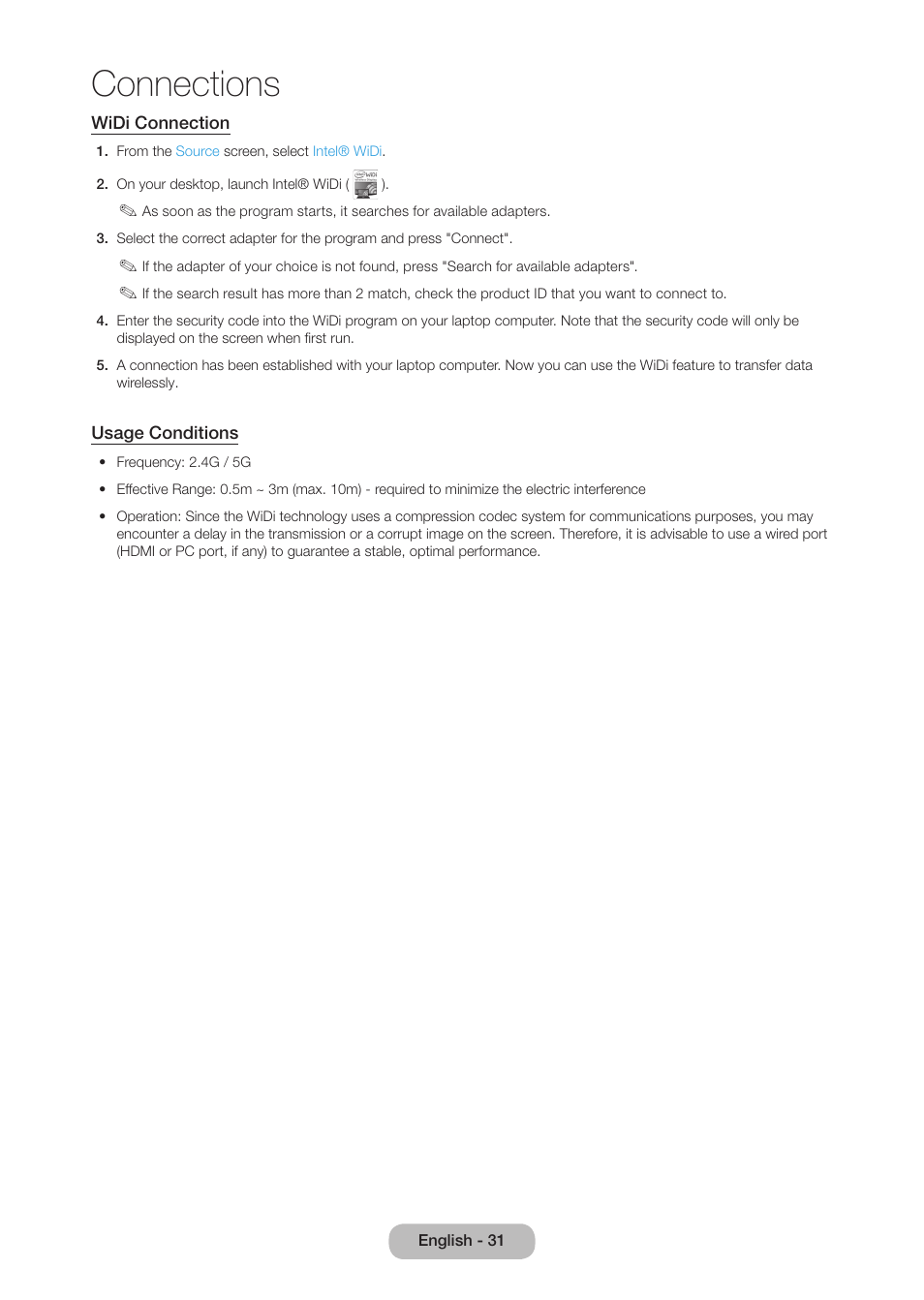Connections | Samsung LT27B750NDX-ZA User Manual | Page 31 / 156