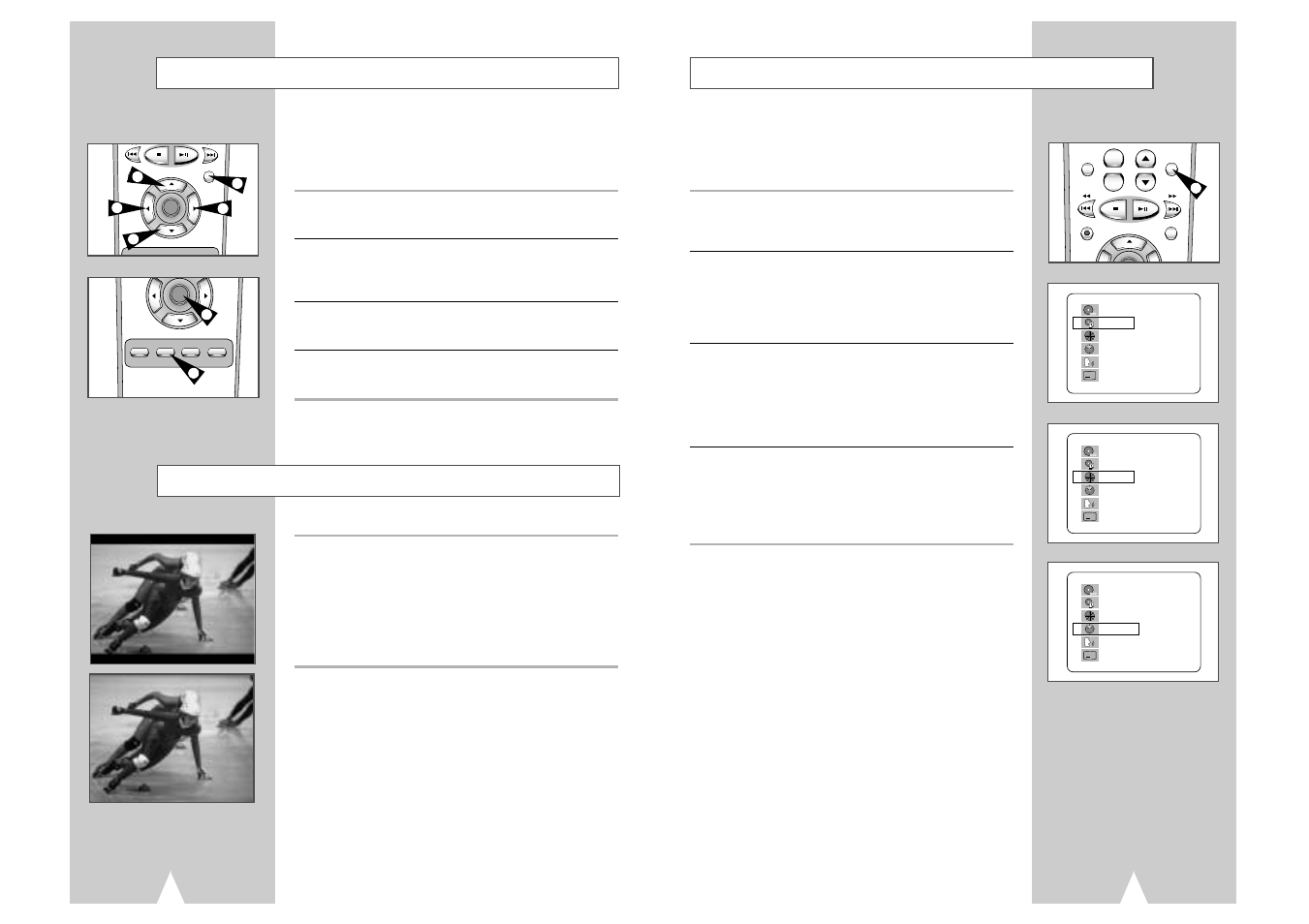 Title/chapter/time selection, Disc menu navigation screen fit playback | Samsung DVD-V2000-XAA User Manual | Page 18 / 29